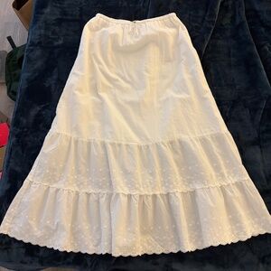 Brandy Meville White Maxi Skirt